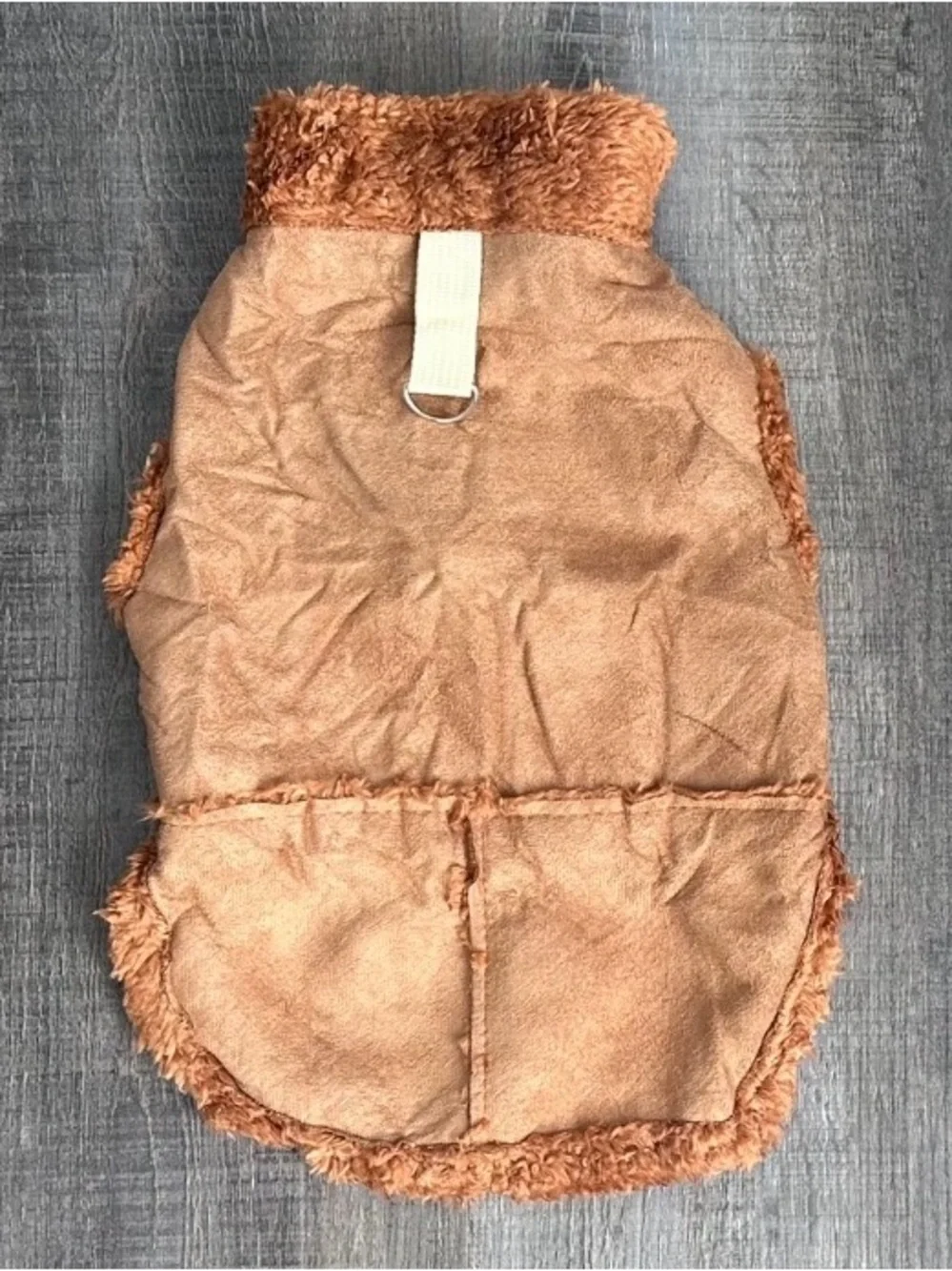 💞 New Puppy Dog Size Large Tan Faux-Shearling Dog Coat